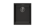 Matt Black Carysil Enigma N100N Granite Single Bowl Stone Kitchen Sink - 370x460x200mm | TWM-EN100N