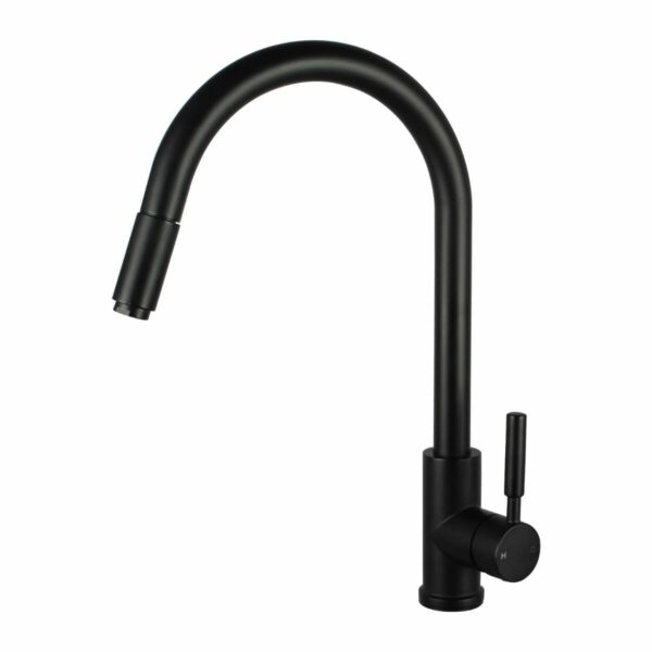 Matt Black Pull Out Kitchen Mixer | OX1016.KM