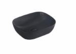 Matt Black Round-Edged Rectangular Ceramic Basin | 465 x 375 x 120mm | PA4637MB