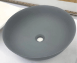 Matte Grey Round Artificial Stone Basin | 405x405x145mm | SE1250