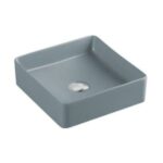 Matte Grey Square Ceramic Basin | 360x360x110mm | PA3636MG
