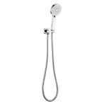 Maya Round Brass Hand Shower On Wall Bracket - Chrome | PSH029-1