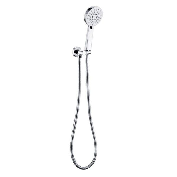Maya Round Brass Hand Shower On Wall Bracket - Chrome | PSH029-1