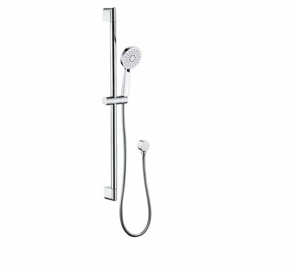 Maya Round Brass Multi-function Sliding Shower Set - Chrome | PSH029