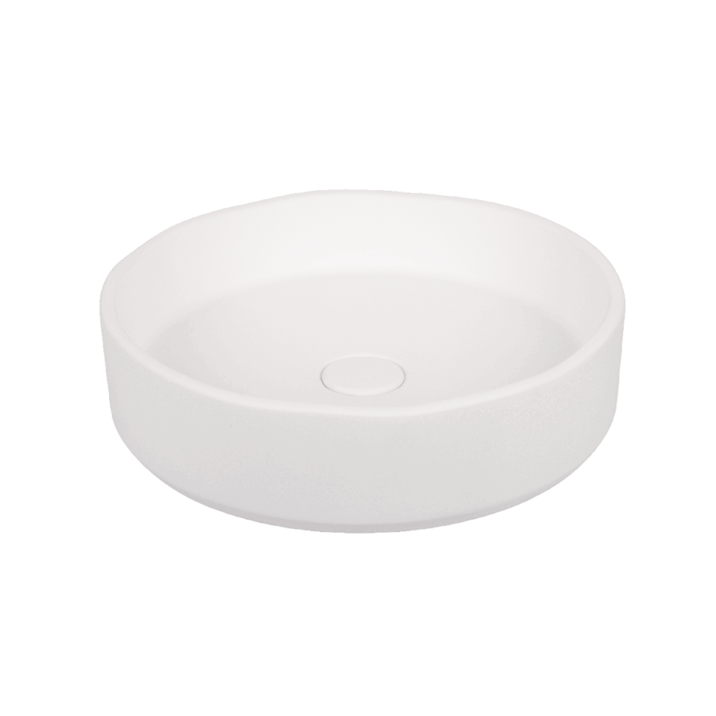 Melia Concrete Basin - Matte White