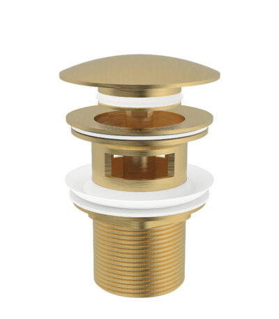 Metal Cap Pop-Up Waste, 32mm with Overflow, Urban Brass