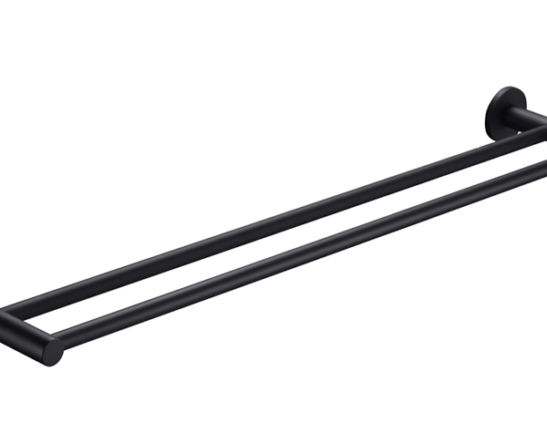 Mica Double Towel Rail - 600mm - Black | Bella Vista - 1148D-600-P-BLK