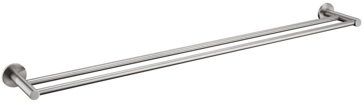 Mica Double Towel Rail - 800mm - Brushed Nickel | Bella Vista - 1148D-800-P-BN