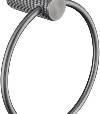Mica Fluted Towel Ring - Gunmetal | Bella Vista - 1104-P-NR-GM