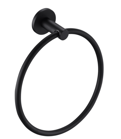 Mica Hand Towel Ring - Black | Bella Vista - 1104-P-BLK