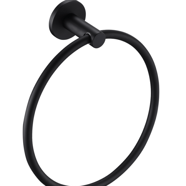 Mica Hand Towel Ring - Black | Bella Vista - 1104-P-BLK