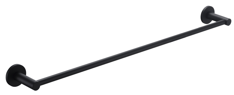 Mica Single Towel Rail - 800mm - Black | Bella Vista - 1124-800-P-BLK