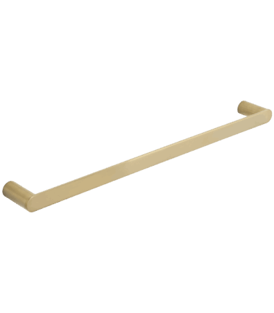 Milani Single Towel Rail 600mm - Brushed Brass