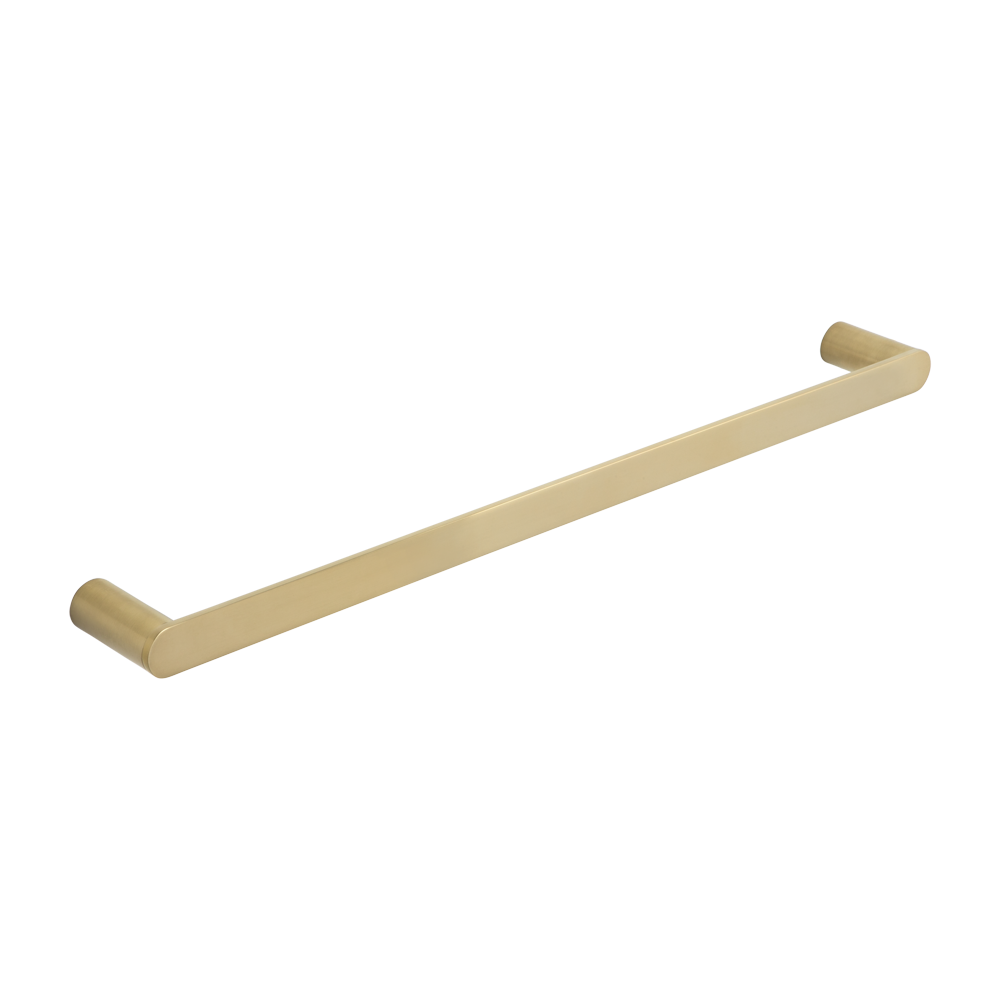 Milani Single Towel Rail 600mm - Brushed Brass