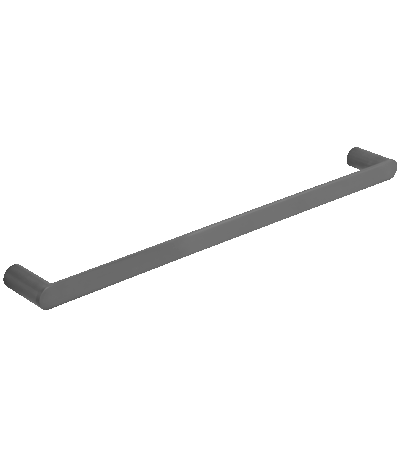 Milani Single Towel Rail 600mm - Brushed Gunmetal