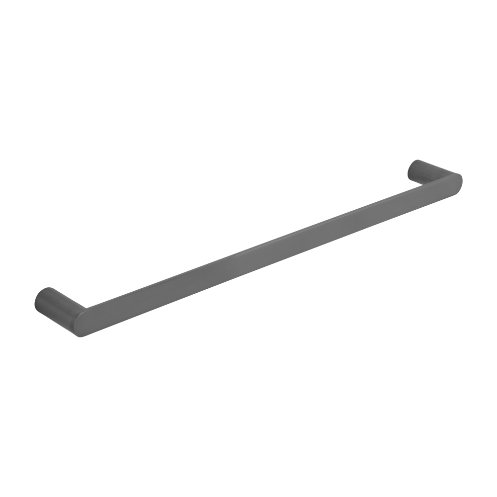 Milani Single Towel Rail 600mm - Brushed Gunmetal