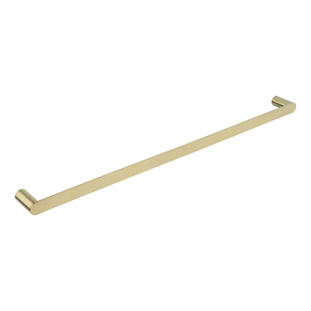 Milani Single Towel Rail 800mm - Brushed Brass