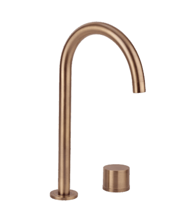 Milani Swivel Hob Mixer Set - Brushed Copper