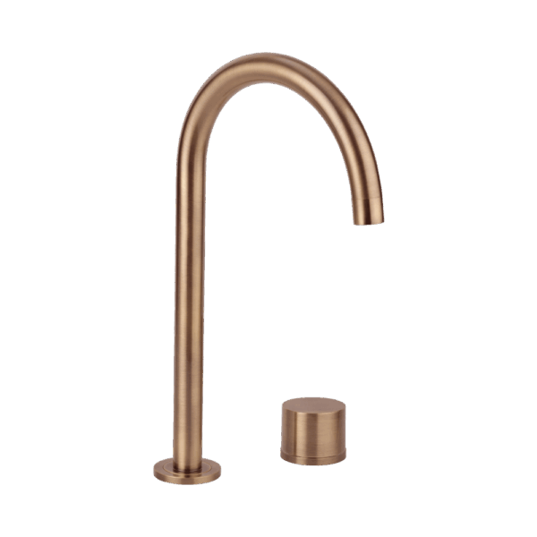 Milani Swivel Hob Mixer Set - Brushed Copper