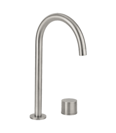 Milani Swivel Hob Mixer Set - Brushed Nickel