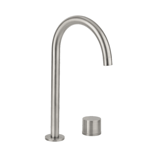 Milani Swivel Hob Mixer Set - Brushed Nickel