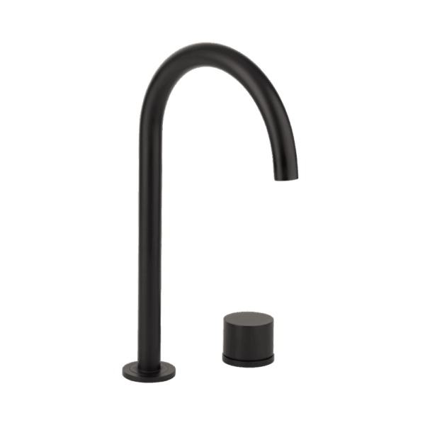 Milani Swivel Hob Mixer Set - Matte Black
