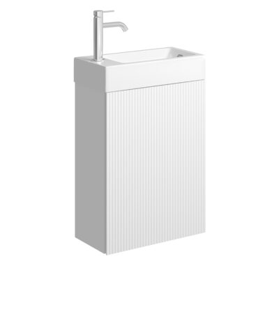 Minka 450 Wall-Hung Vanity with Overflow, Satin White