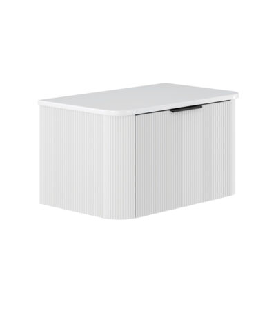 Minka Curved Satin White 750 Wall Hung Cabinet