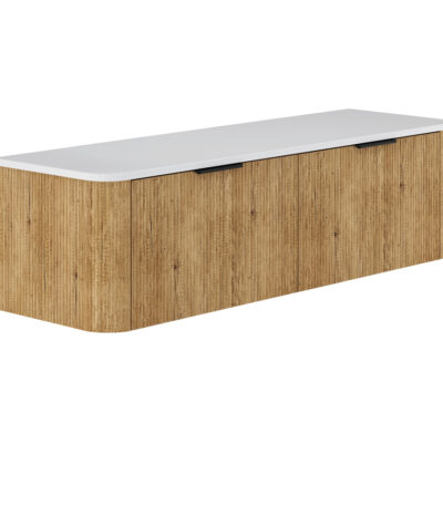 Minka Curved Scandi Oak 1500 Wall Hung Cabinet