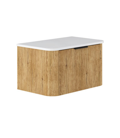 Minka Curved Scandi Oak 750 Wall Hung Cabinet