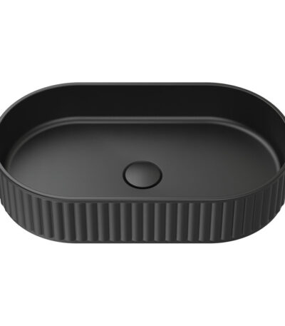 Minka Pill Solid Surface Above Counter Basin, Matte Black