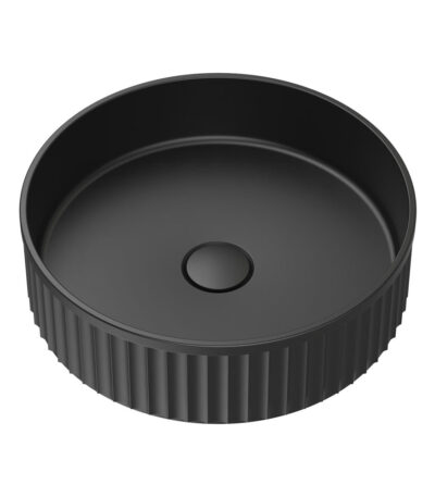Minka Round Solid Surface Above Counter Basin, Matte Black