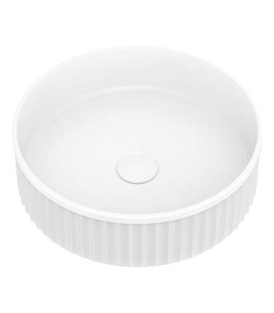 Minka Round Solid Surface Above Counter Basin, Matte White
