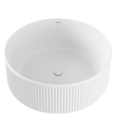 Minka Solid Surface Round Bath, 1500mm, Matte White