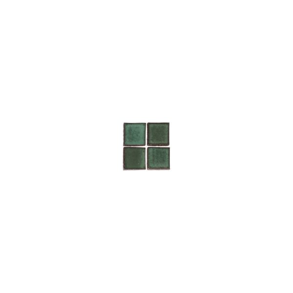 Miyako Handmade Square Mosaic Tile - Indigo Green (Sample)