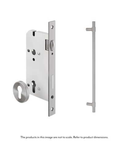Modi Adjustable Entry Door Pull & Lock Set 600mm - Stainless Steel