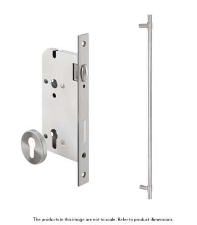 Modi Adjustable Entry Door Pull & Lock Set 900mm - Stainless Steel