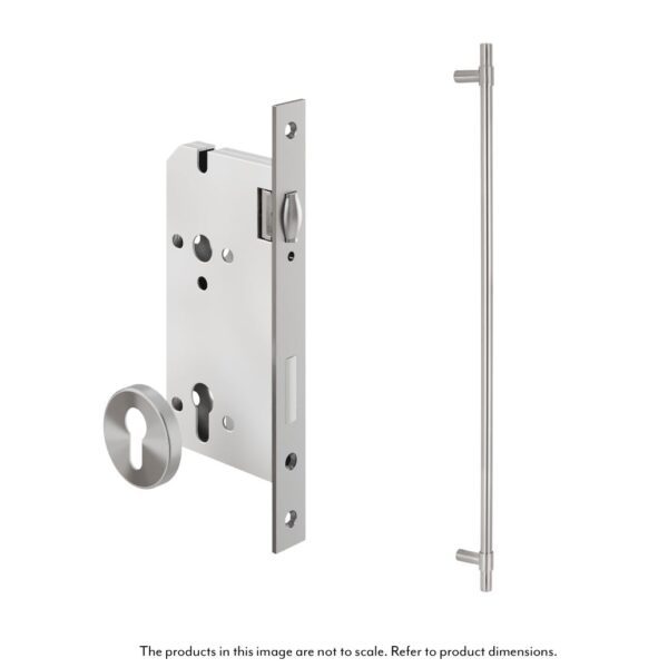Modi Adjustable Entry Door Pull & Lock Set 900mm - Stainless Steel