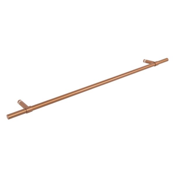 Modi Adjustable Glass Mounted Towel Rail 750mm - Brushed Copper