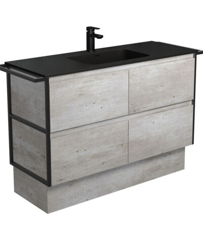 Montana Amato 1200 Industrial Vanity, Twin Towel Rails And Kick