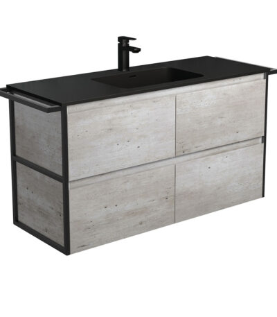 Montana Amato 1200 Industrial Vanity, Twin Towel Rails, Wall-Hung