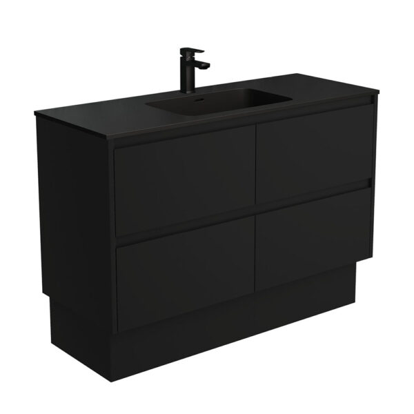 Montana Amato 1200 Satin Black Vanity On Kick