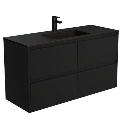 Montana Amato 1200 Satin Black Wall-Hung Vanity