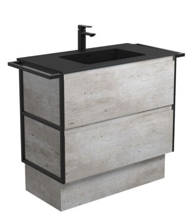 Montana Amato 900 Industrial Vanity, Twin Towel Rails And Kick