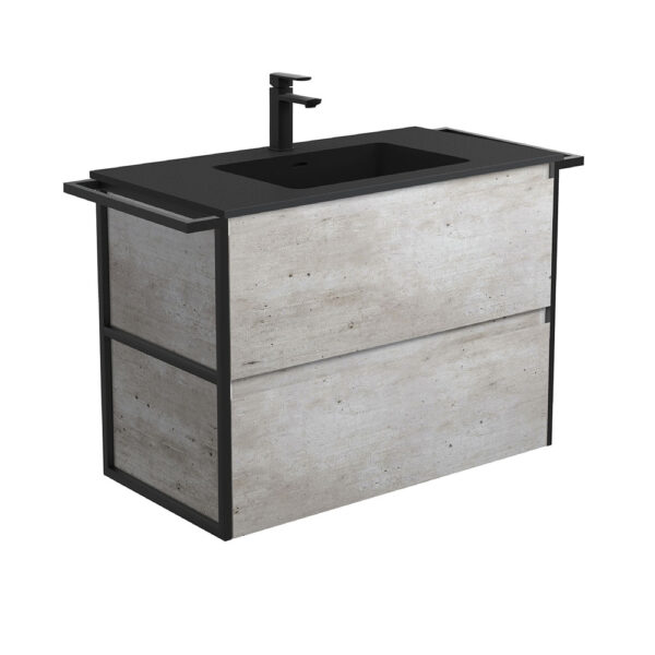 Montana Amato 900 Industrial Vanity, Twin Towel Rails, Wall-Hung