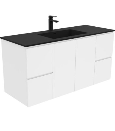Montana Fingerpull Gloss White 1200 Wall-Hung Vanity