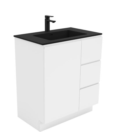 Montana Fingerpull Gloss White 750 Vanity On Kickboard