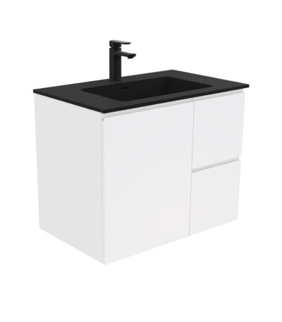 Montana Fingerpull Satin White 750 Wall-Hung Vanity
