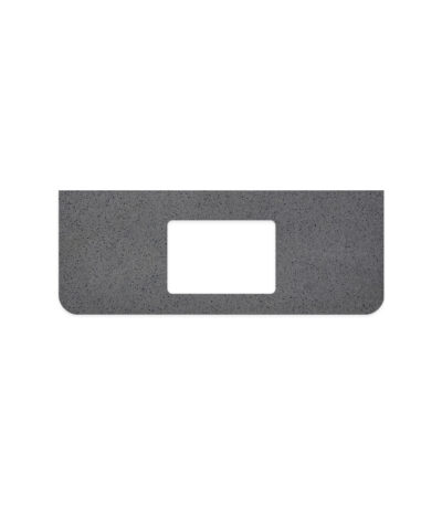 Moonscape Solid Surface Top, Curved Full Depth with Single Undermount Basin Hole, 1200mm