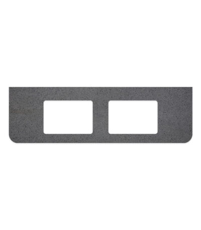 Moonscape Solid Surface Top, Curved Full Depth with Single Undermount Basin Hole, 1500mm